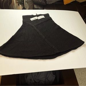 Anthropologie Tracy Reese Womens SZ Medium Black Flared Mini Skirt Knit Midi NEW